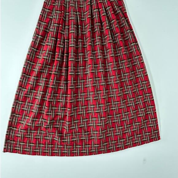 VTG Susan Bristol Plaid Tartan Skirt 80s High Waist Holiday Christmas Small USA - Picture 4 of 9